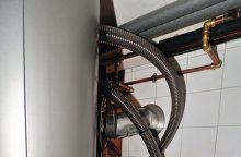 Pohed za kotel - napojení do komína, trubice pneudopravníku